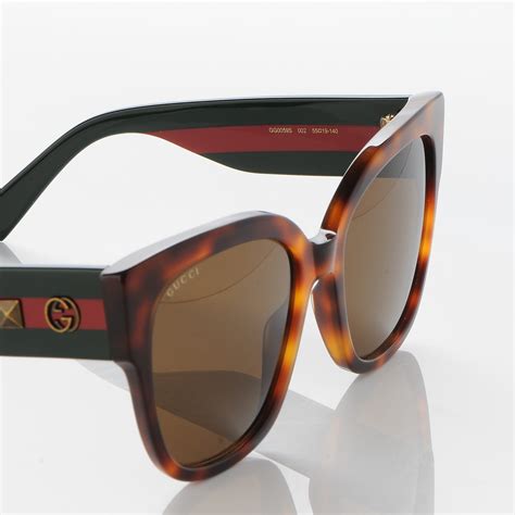 gucci womens oversized retro acetate tortoise frame sunglasses|gucci 53mm square sunglasses.